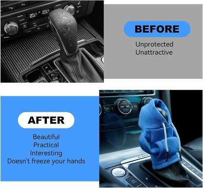 Gear Shift Hoodie, Gear Shift Cover, Universal Car Shift Knob Hoodie, Mini Hoodie for Car Shifter, Automotive Interior Cute Gadgets, Car Accessories and Decorations