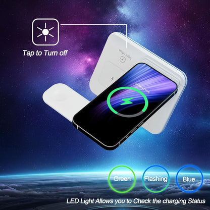 Trusted Quality, 3-in-1 Wireless Charging Station | 15W Fast Wireless Charger for Apple Devices | Compatible with iPhone 16/15/14, AirPods & Apple Watch | Stand for Multiple Devices.