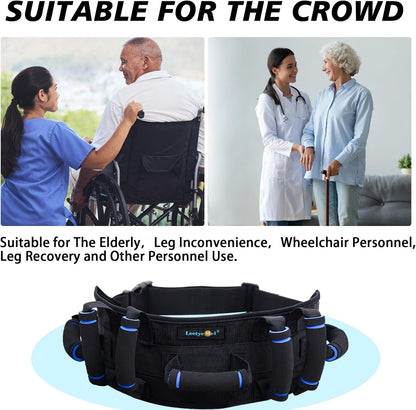 Leetye Mei Gait Belts Transfer Belt for Seniors with 7 Handles, Gate Belt for Elderly Lift Belts Quick Release Buckle, Medical Nursing Safety Belt Patient Assist - Bariatric, Elderly, Physical Therapy