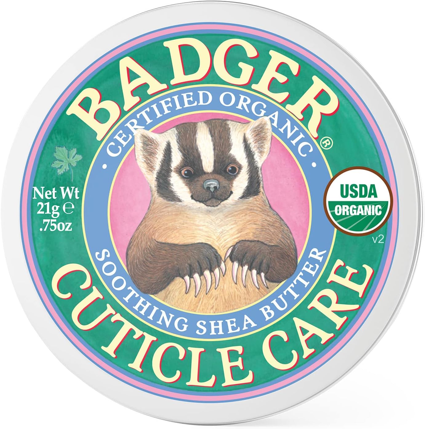 Badger - Cuticle Care, Soothing Shea Butter Cuticle Balm, Certified Organic, Nourish and Protect Cuticles and Nails, Fingernail Care, Protect Dry Splitting Cuticles, 0.75 oz