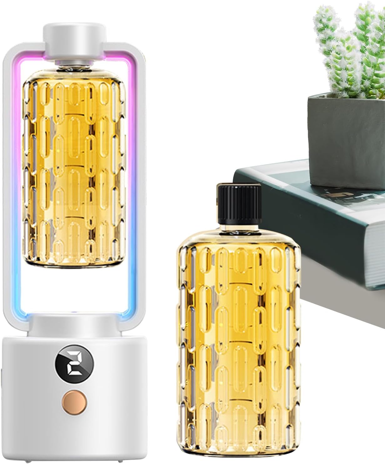 Aromatherapy Diffuser, Wall Mounted Electric Oil Air Freshener, Adjustable Multi-Level Mist Modes, Cordless Smart Timer for Yoga Room Hotel Toilet Nursery Use, Simple Installation