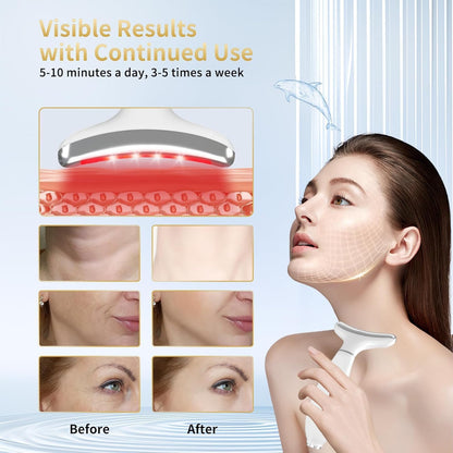 Xkimos Face Massager with Cooling Modes,Ideal Mothers Day Gift,6 Skin Modes Skin Care Tools with 4 Light Sources, Red Light Therapy with EMS Microcurrent, at-Home Anti Cellulite Massager Face Sculpting Tool,Gifts for Mum