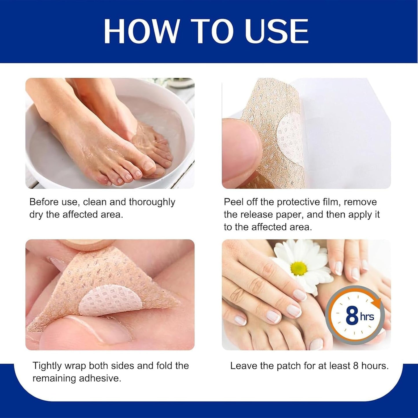 Fungal Nail Treatment Patches Extra Strong, Effectively Toenail Patches, Nail Care Anti Fungal Repair Patch for Natural Shine, Nails Patch Breathable (3box)