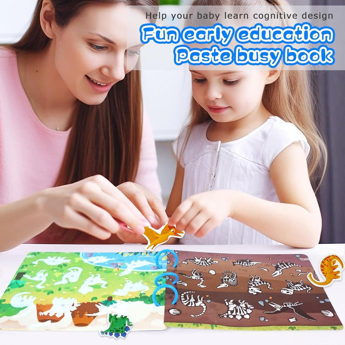 Peeokuo 3 Pack Montessori Busy Book for Toddlers 3+, Kindergarten/Prek/Preschool Learning Activities, Autism Sensory Book, Quiet Activity Book, Educational Toys Learning Materials for Kids Ages 3-5