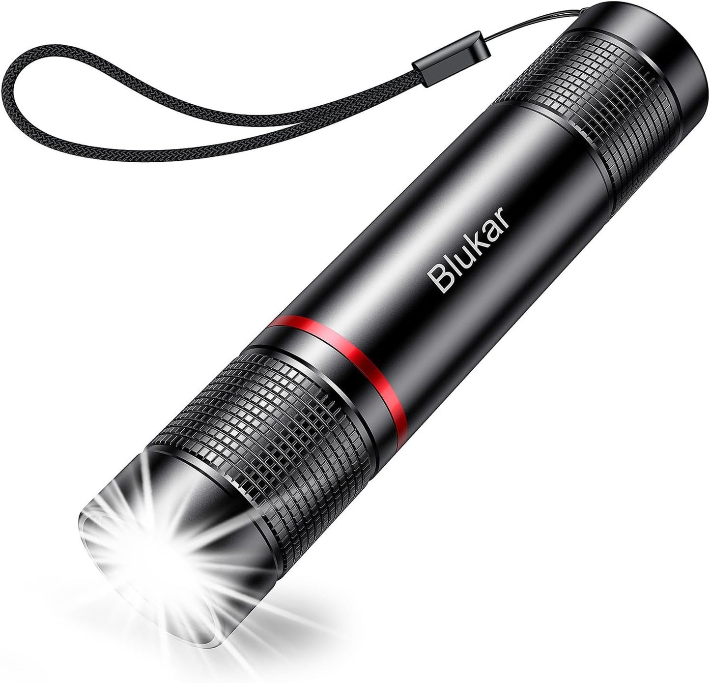 Blukar LED Flashlight Rechargeable, Super Bright Small Handheld Flashlights- Zoomable, Adjustable Brightness, Long Lasting Flash Light, Waterproof Pocket Size Torch Light for Emergency Camping Hiking