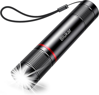 Blukar LED Flashlight Rechargeable, Super Bright Small Handheld Flashlights- Zoomable, Adjustable Brightness, Long Lasting Flash Light, Waterproof Pocket Size Torch Light for Emergency Camping Hiking