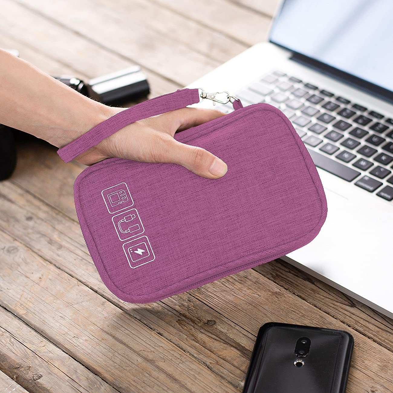 Ruyosn Cable Organizer Bag Waterproof Cable Bag Small Pocket for Hard Drives, Electronic Accessory