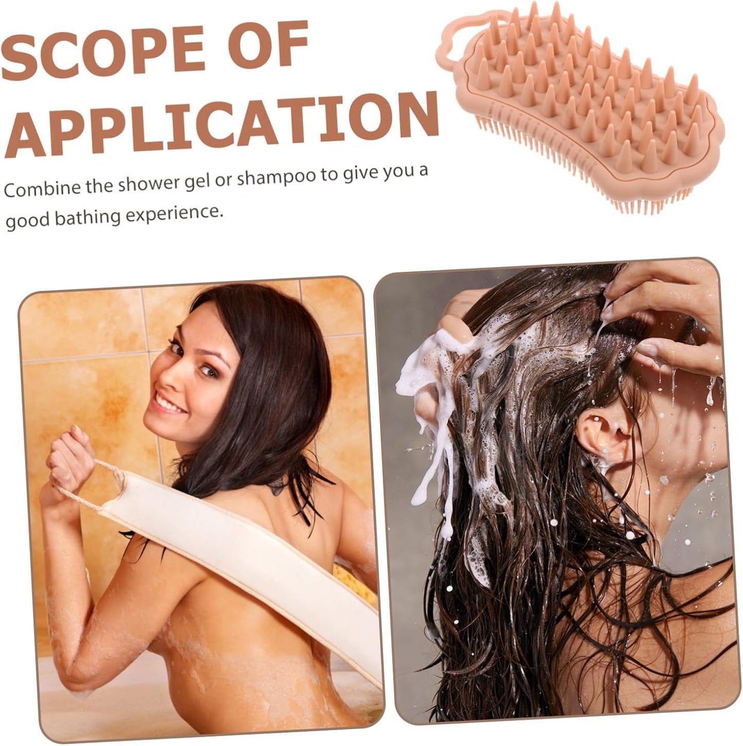 VALICLUD Silicone Con Setole Delicate Massaggiatore Per Capelluto e Esfoliante Per Corpo Design Lato Per Uso