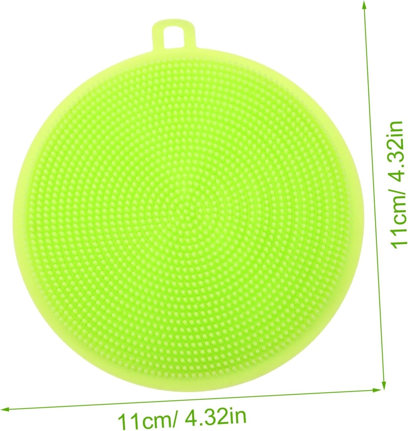GOOHOCHY Silicone Scrubbing Brush Pad for Kitchen Cleaning Non Stick Dishwashing Brush for Cookware Safe for
