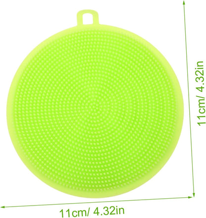 GOOHOCHY Silicone Scrubbing Brush Pad for Kitchen Cleaning Non Stick Dishwashing Brush for Cookware Safe for