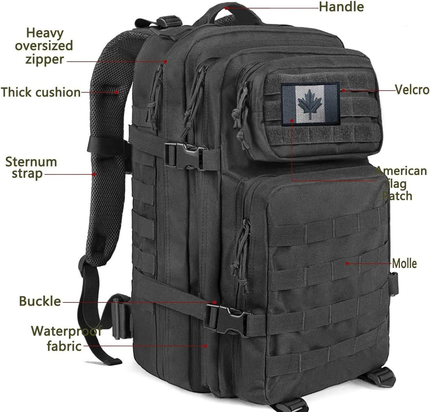 MEWAY 42L Military Tactical Backpack Large Army Rucksacks Bag Outdoors Hiking Daypack Hunting Backpacks