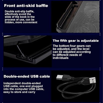 Laptop Cooling Pad | Cooling Fan Laptop | Laptop Stand Cooler, Cooling Pad for Overheating Laptops, Laptops Cooler Stand with Fan for Silent and Efficient Coolings of Notebooks