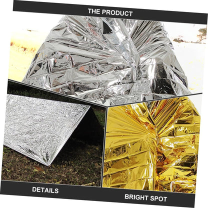 Parliky Emergency Thermal Blanket Set Survival Gear Camping Blanket Heat Reflective for Outdoor Protection
