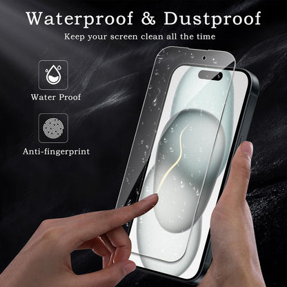 Screen Protector for Apple iPhone 15, Tempered Glass Film, Ultra HD 9H Hardness Case Friendly Anti Scratch Bubble Free Ultra Resistant Oil-Resistant Shatter Protection, 3-Pack