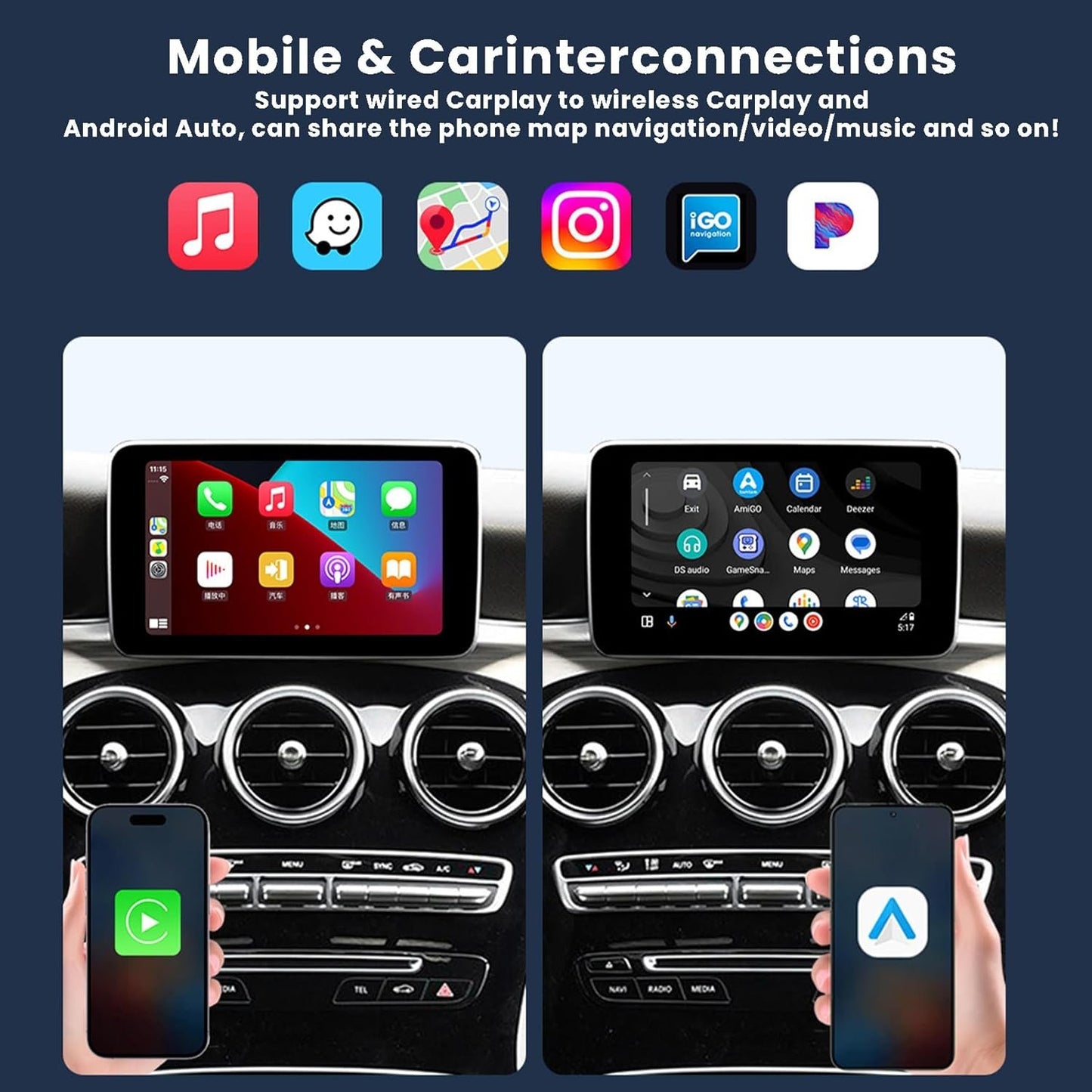 Auto Plexion, Autoplexion 2025 New Upgrade Pairr Max Pro-Netflix/YouTube/Iptv/Tiktok Wireless Carplay/Android Auto Car Box, 2+16g, Auto Connect, No Delay (2 + 16 G)