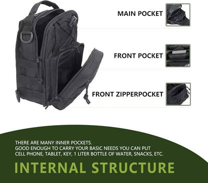 Outdoor Tactical Sport Bag Sling Shoulder Portable Cycling Camping Fishing Backpack