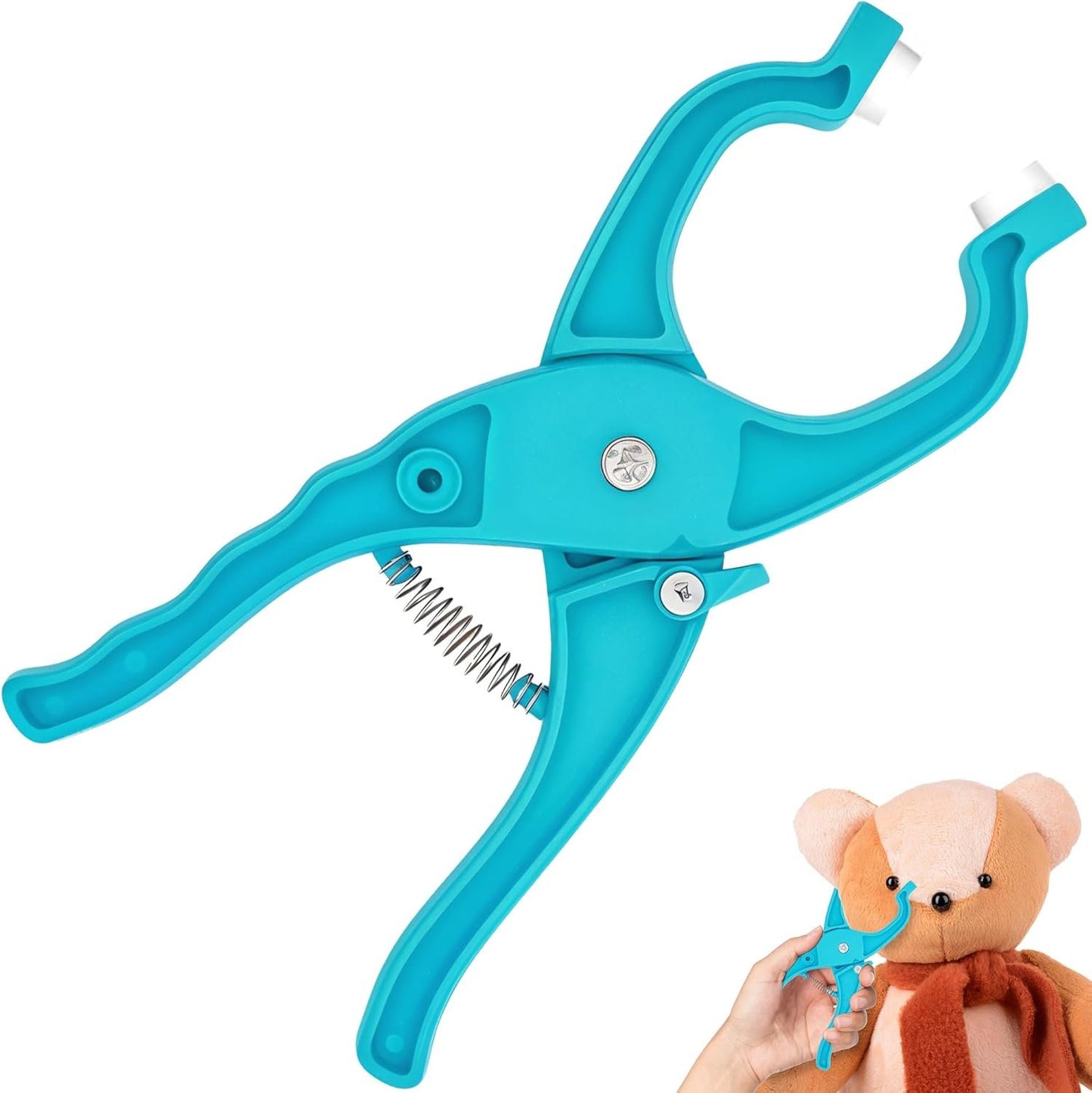 LOVE YOU Studio Safety Eye Snapper Amigurumi Tool - Crocheting Auxiliary Kit for Attaching Large and Small Eyes Noses to Doll Stuffed Animals - Crochet Clamp Attachment Pliers Specialty Accessories