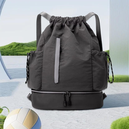 Generico Drawstring Sports Bag Large Capacity, Waterproof Gym Sackpack Travel Backpack, Lightweight Fitness Daypack for Basketball Football Picnic Hiking Outdoor Activities Carrying
