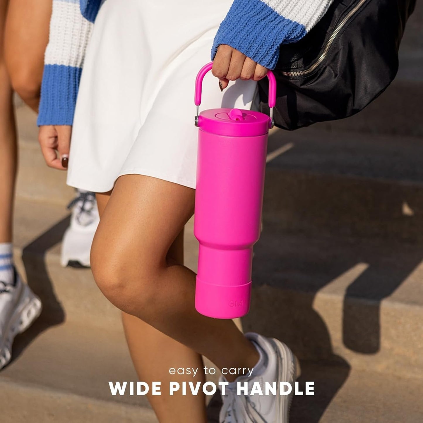 Simple Modern Trek Pivot | 40oz Flip Straw Tumbler with Handle | Water Bottle & Boot | Interchangeable Straw & Chug Lids | Insulated Stainless Steel Jug | Gym Sports Outdoors | Sea Glass Sage
