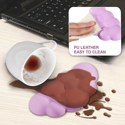 Keyboard Cloud Wrist Rest 2PCS, Memory Foam Keyboard Palm Rest, Ergonomic Keyboard Pad Wrist Support, Mouse Pad Rest Support for Office/Computer/Laptop/Gaming/Mac,Pink(Purplish Pink)