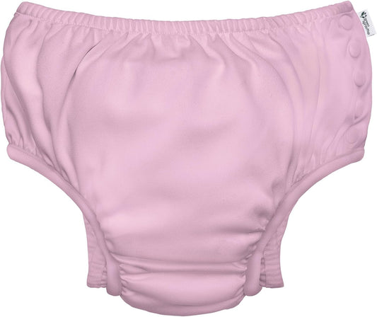 i play. by green sprouts Baby Reusable Swim Diaper, Light Pink, 6 Months