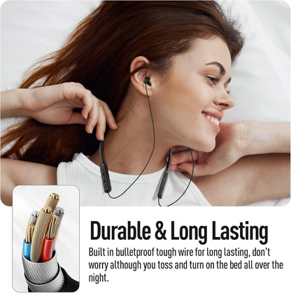 Hearprotek Wireless Earbuds Headphones for Sleeping, Bluetooth 5.4 Sleep Headphones-Soft and Lightweight in-Ear Earbuds for Sleeping, 25+Hour Playtime, Ideal for Side Sleepers, Meditating(Black)
