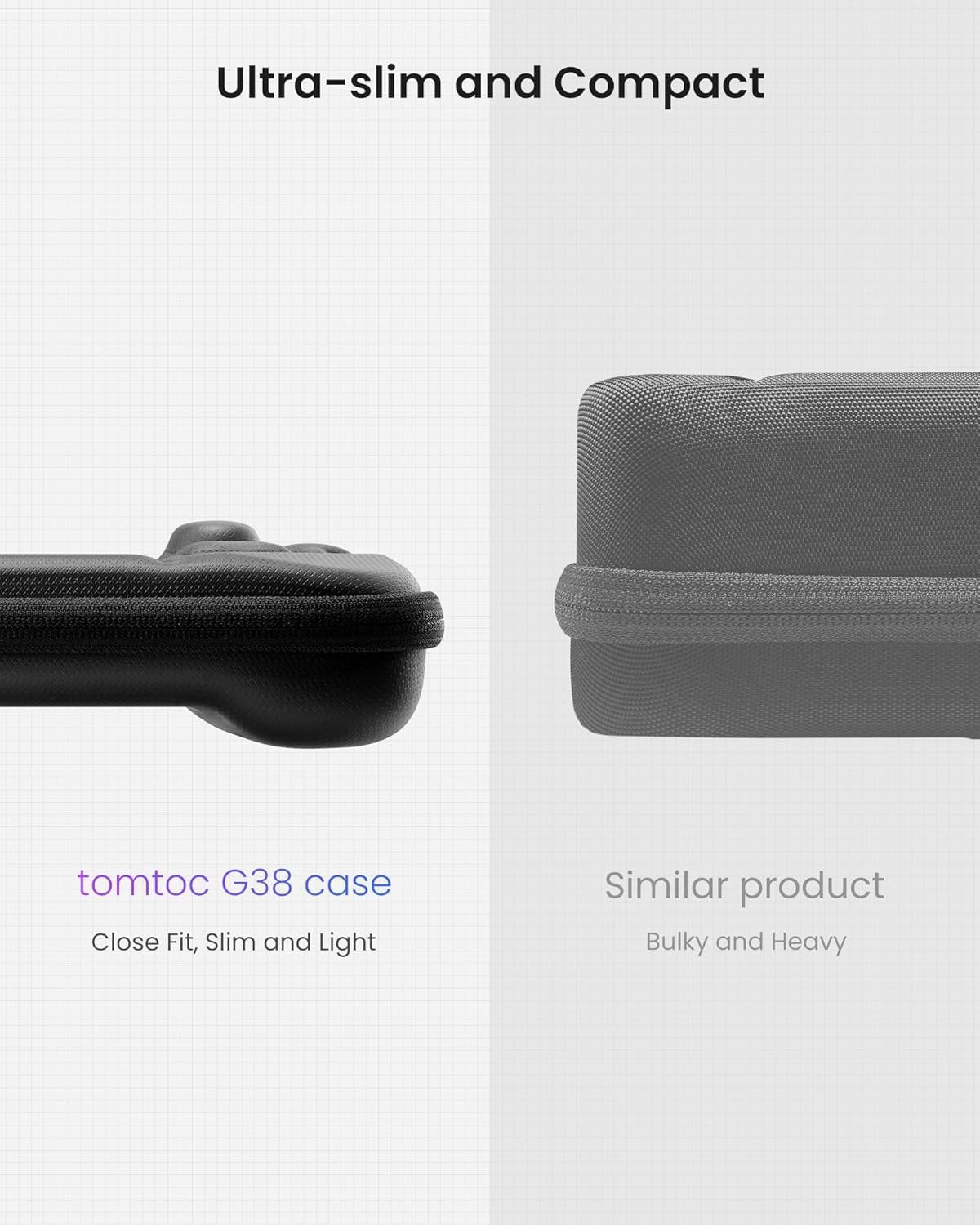 tomtoc Carrying Case Compatible with Steam Deck, Protective case, Hard Portable Travel Carrying Bag for Steam Deck Console & Accessories, Shockproof, Travel Friendly, Black