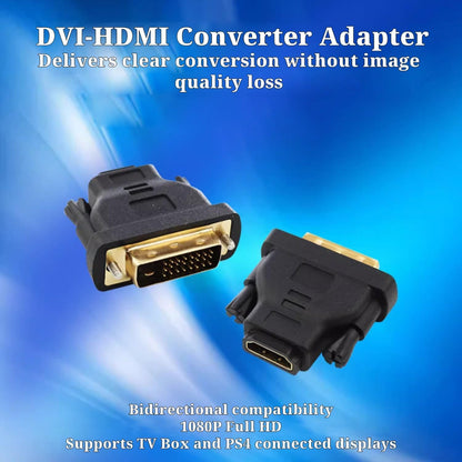 DTECH DVI Male to HDMI Female Adapter Bi-Directional DVI-D Port Converter