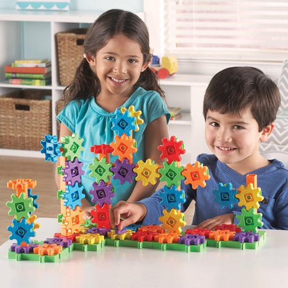 Learning Resources Gears! Gears! Gears! 100-Piece Deluxe Building Set, STEM Construction Toy Set, Puzzle, 100 Pieces, Ages 3+