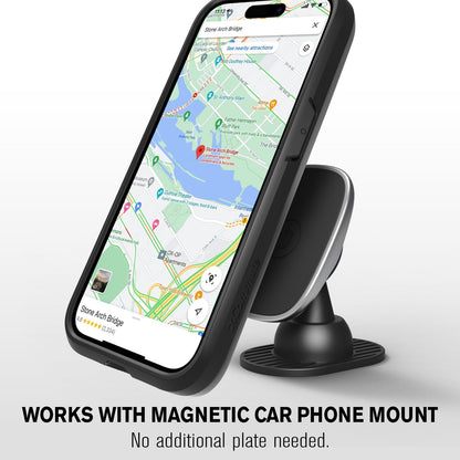 VENA vCommute for iPhone 15 Pro Wallet Case, [Military Grade Drop Protection] Flip Leather Cover Slot Card Holder with Kickstand - Black Slate