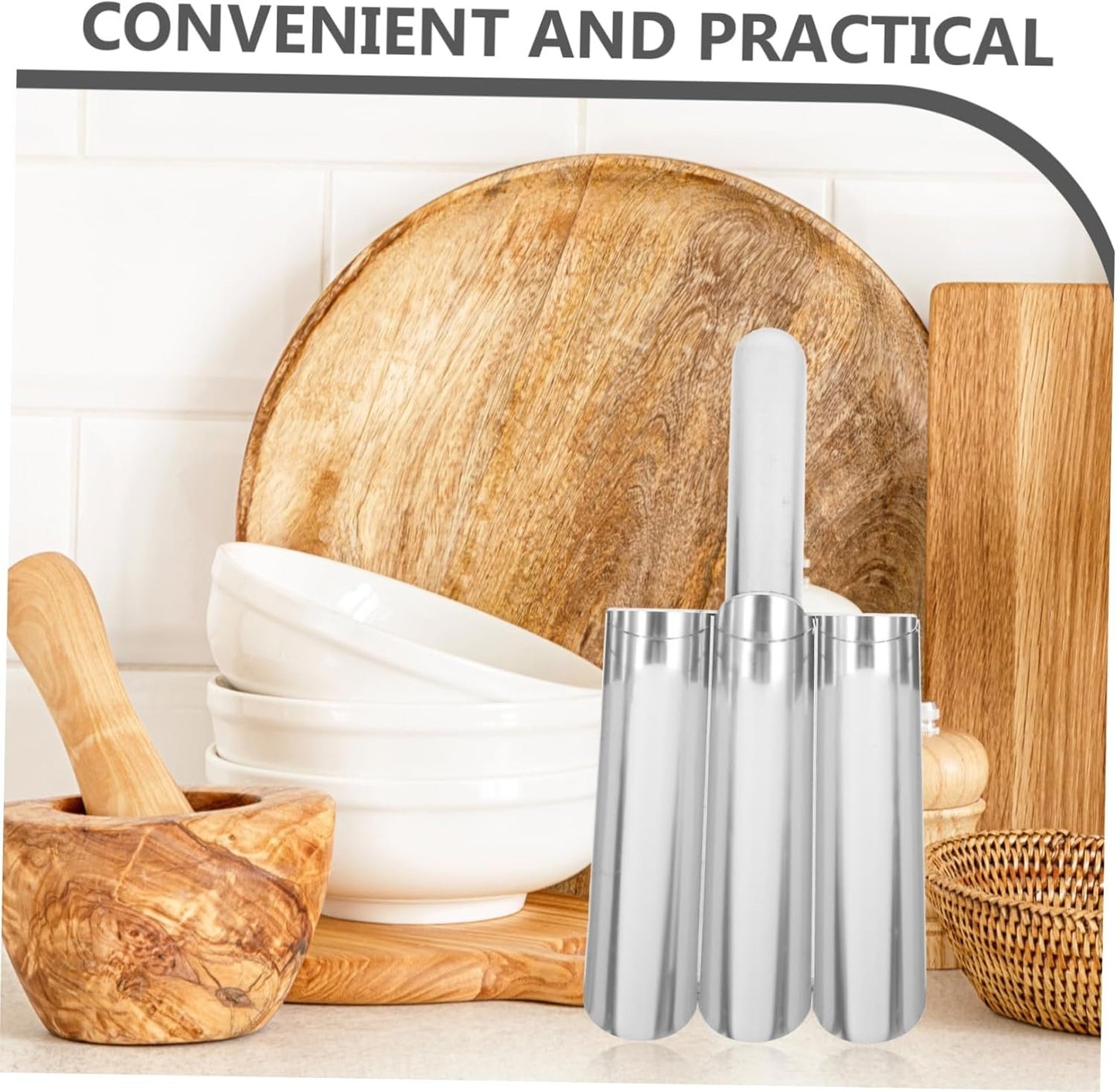 CRILSTYLEO Set of 3 Stainless Steel Meatballs Pressing Tool for Home Use Restaurant Hot Pot Shop Easy to Clean and Install