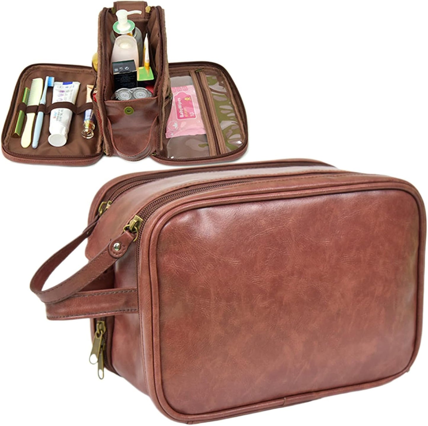Hygiene Bag for Men - Shaving Bag Men Toiletry Bag | Bathroom Travel Bag, Toiletry Organizer, ReusableTravel Toilet Bags for Shaving Grooming Dopp Kit