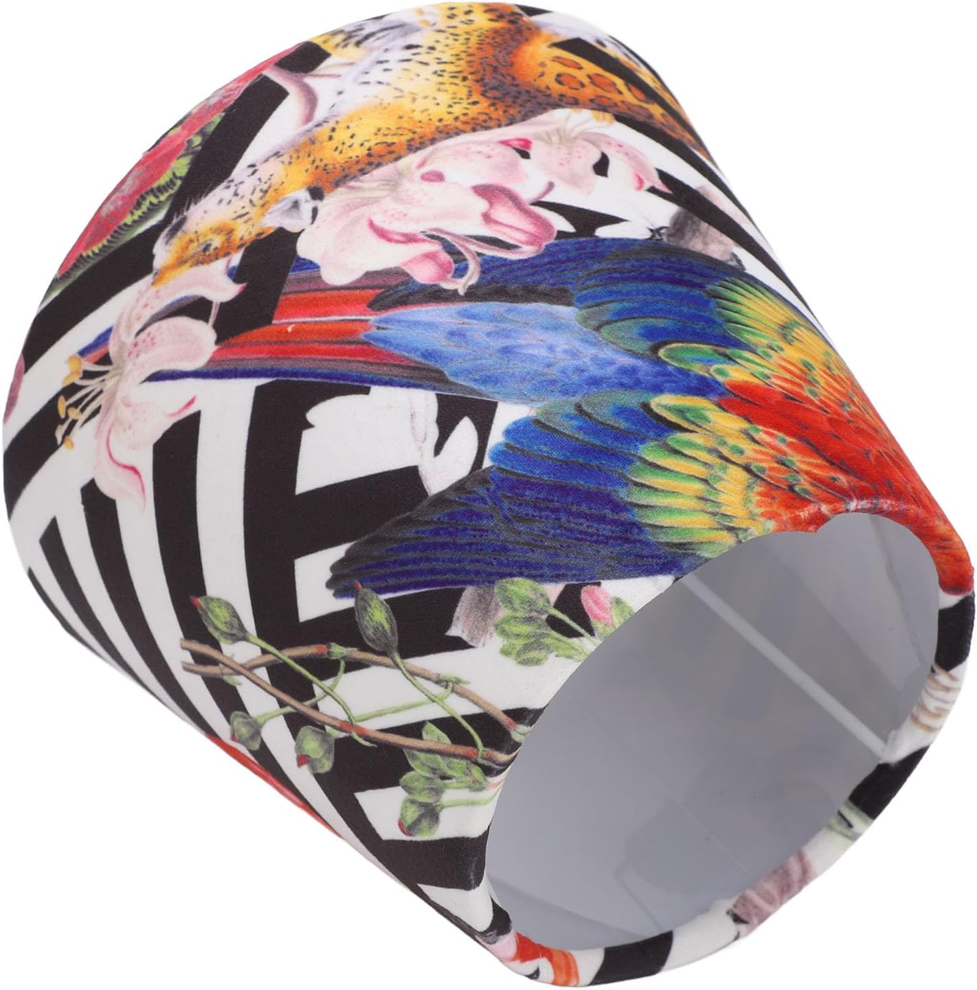 Velvet Exquisite Conical Decorative Lampshade E14 E27 Lamp Compatible Warm Lighting Cozy Ambience Home Hotel Bedroom Study Library (Bird)