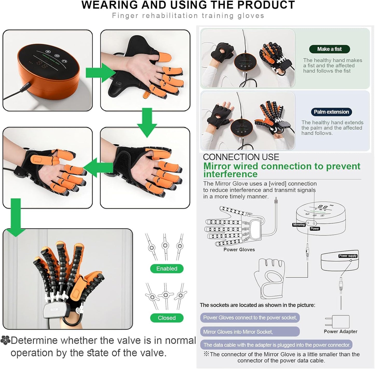 XNKLPY Hemiplegia Robot Gloves for Rehabilitation Physiotherapy Rehabilitation Equipment for Patients with Stroke Arthritis Massage Gloves (A:Left Hand B: Right Hand) (Size: A S, Colour: Orange)