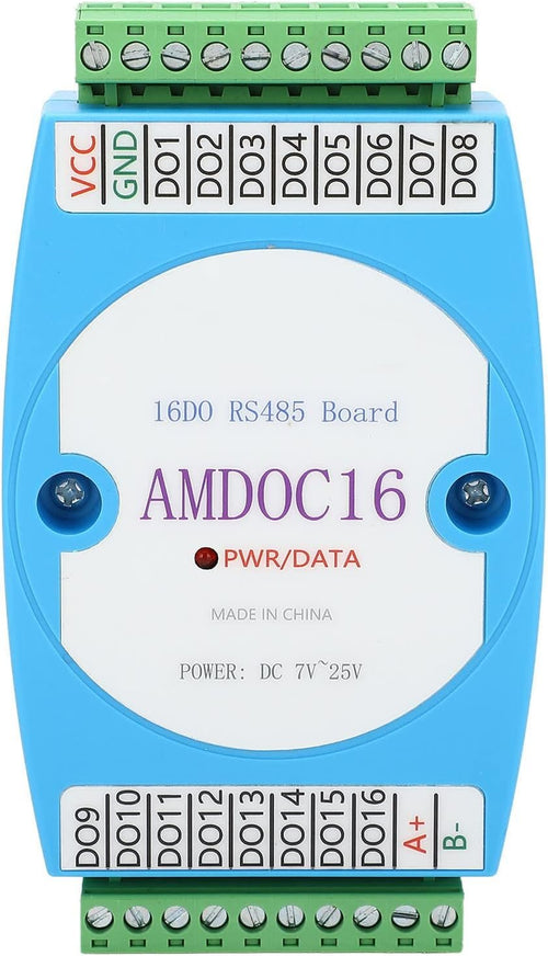 Respicefinem 16 Channel Digital Output Module with RS485 Communication and Isolation Signal Control Board Ideal for PLC Output Expansion Home Automation Safe Monitoring