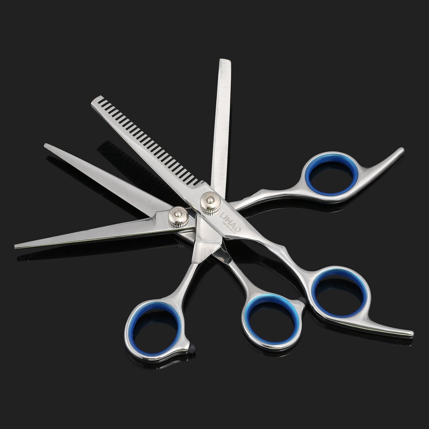 Set of Professional Hairdressing Scissors Hair Scissors with a Case (Set of 6)