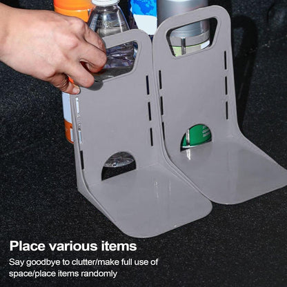 Trunk Storage Box Fixer, L Shape Cargo Blocks, 7.28x5.31x4.53 inches Secure Car Trunk Organizer, Space Saving Holder, Non Slip Fixing Tool for Travel, Daily Commutes