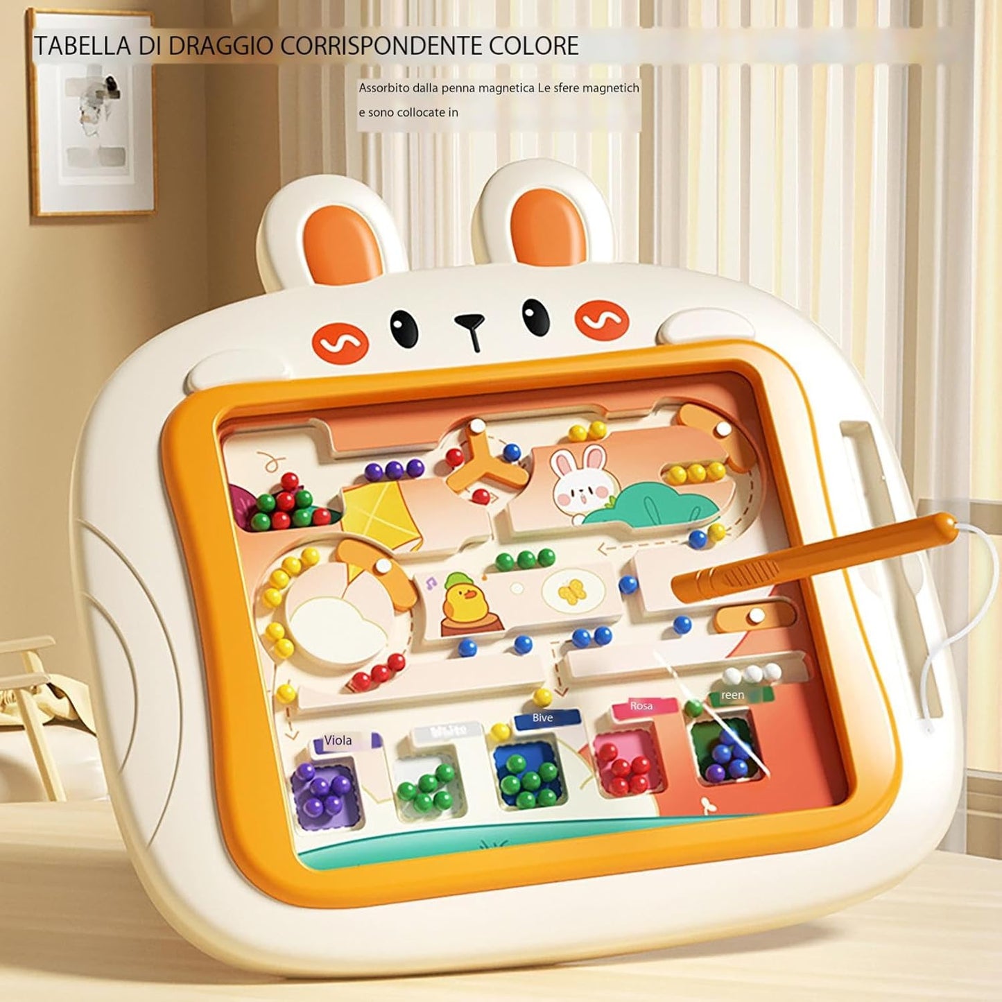 mivceklw Magnetic Color Maze Toy, Counting & Matching Puzzle, Magnetic Drawing Board, Color & Number Learning Game, Skill Development and Educational Play