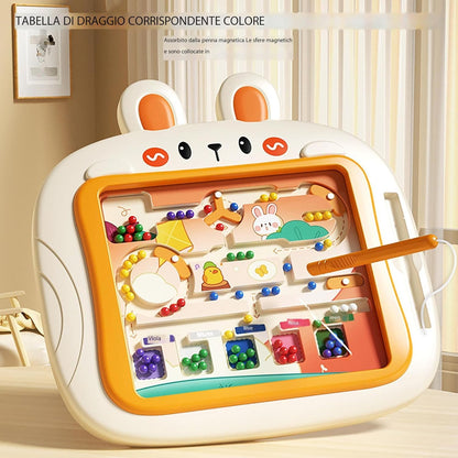 mivceklw Magnetic Color Maze Toy, Counting & Matching Puzzle, Magnetic Drawing Board, Color & Number Learning Game, Skill Development and Educational Play