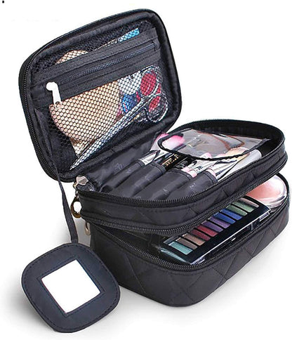 Make-up Bag for Cosmos Make-Up Case Make-Up Organiser for Travelling Dividers W204, pink