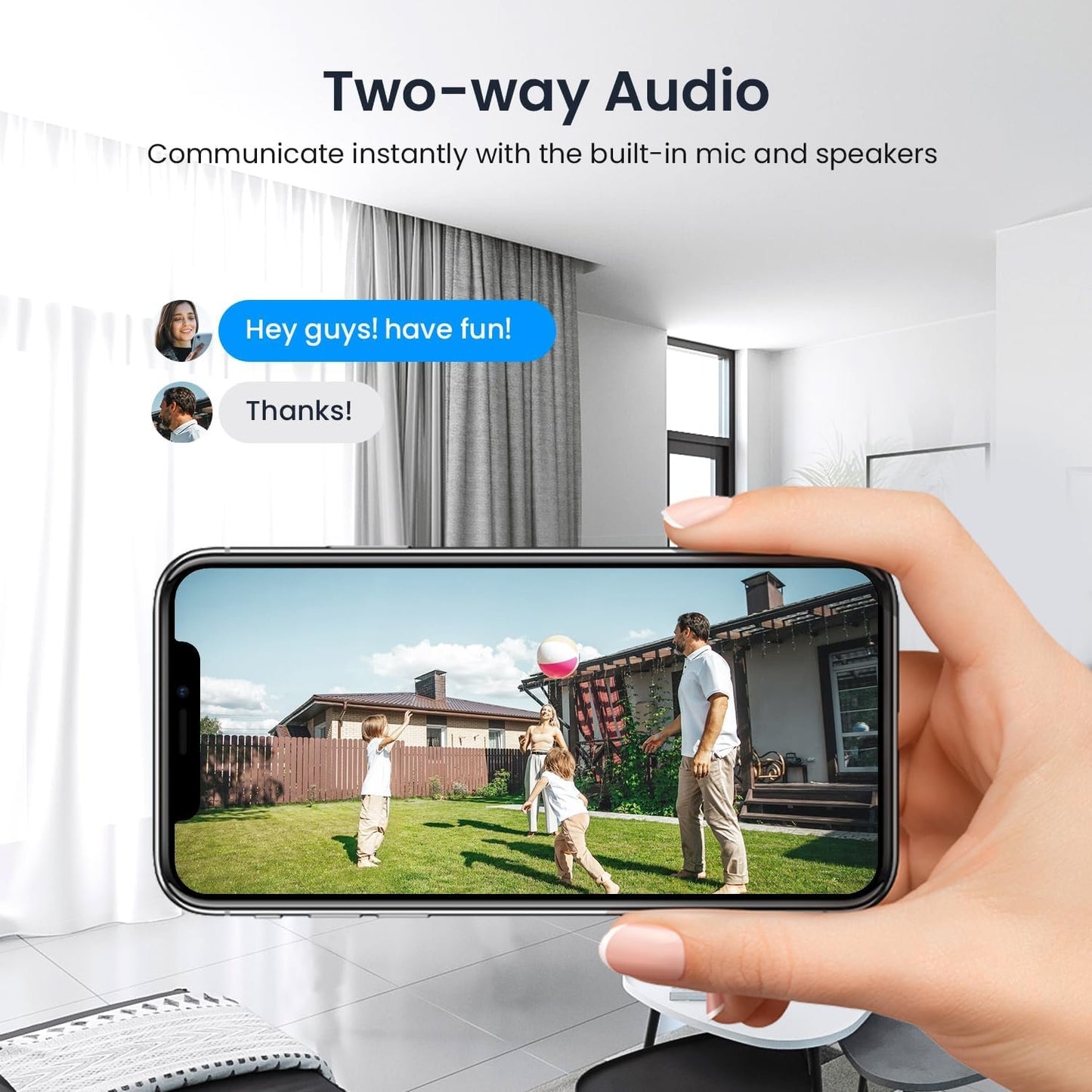 1080p Solar Security Camera Wireless, Smart AI Human Detection, 2-Way Audio, Color Night Vision, Cloud Storage, 2.4G WiFi, Indoor/Outdoor Surveillance Bullet Cam (1 Pack)