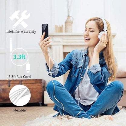 (Apple MFi Certified) iPhone AUX Cord for iPhone,Lightning to 3.5mm AUX Audio for Car Stereo Cable,Speaker,Headphone Jack Adapter Cable Compatible for iPhone 14/13/12/11/XR/X/8/7,Support All iOS-3.3ft