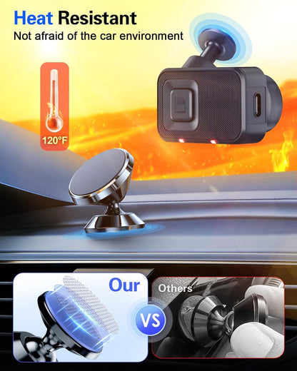 6Pcs Double Sided Adhesive Tape Replacement for Dashboard Car Magnetic Mount, 25mm(0.98in) Round Heat Resistant 3M Sticky Pad for Phone Ring Holder, Mini Dash Cam, Super Self Adhesive Mounting Sticker