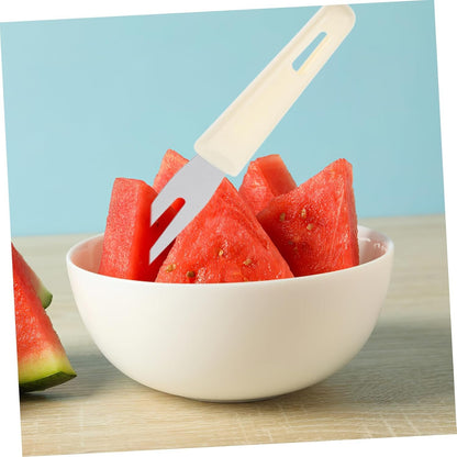 Veemoon 2 Set taglierino per anguria acciaio affettatrice attrezzo taglia forchetta per anguria taglia anguria tritare Gadget da cucina taglia frutta utensili da cucina pp