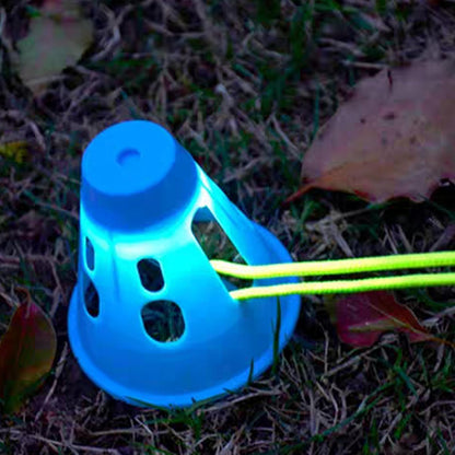Lighted Tent Stake Covers – Waterproof Anti-Fall Peg Warning Caps for Outdoor Events, Yard Safety Markers, Sports Training Gear, Camping Equipment, Hiking Tools, Nighttime Visibility Enhancers