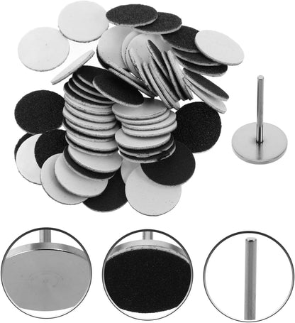 LOORGVEL Professional Pedicure Supplies: 60pcs Nail Sanding Discs Drills Foot Callus Remover Nail Care Set