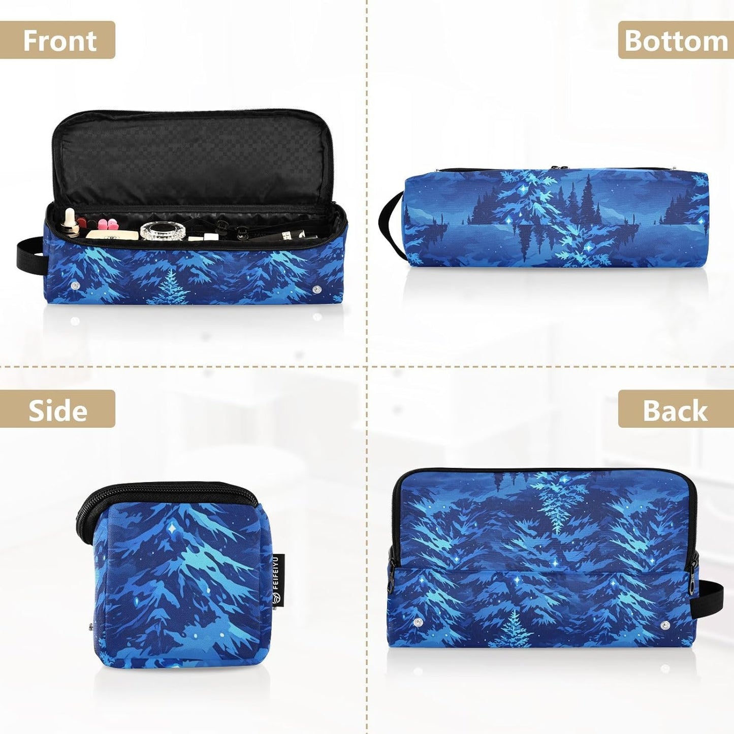 Blue Forests - Organizer 2 in 1 per strumenti per capelli e tappetino resistente al calore, grande capacità, organizer portatile per strumenti caldi e accessori per la cura dei capelli