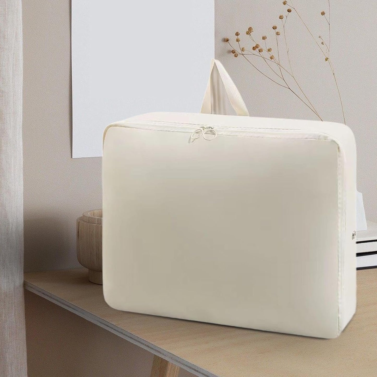 DimyFew Travel Storage Bag, Luggage Organizer, Packing Bags, Portable Shoe Bags, Luggage Pack, Organization Bag, Beige White