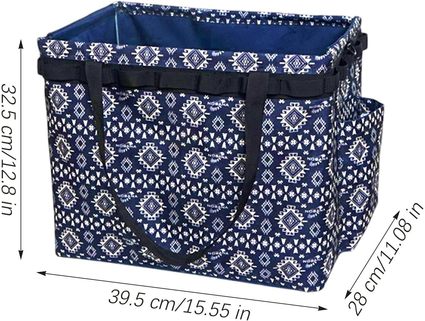 Duffle Bag, Foldable Organizer, Reinforced Carry Handles, Waterproof Large Capacity Gear Tote, Storage Bag for Camping, Outdoor Trips, and Weekend Travel, 15.55x11.02x12.8 Inches
