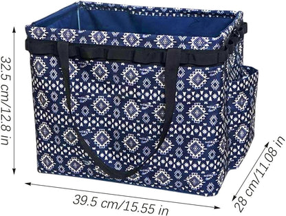 Duffle Bag, Foldable Organizer, Reinforced Carry Handles, Waterproof Large Capacity Gear Tote, Storage Bag for Camping, Outdoor Trips, and Weekend Travel, 15.55x11.02x12.8 Inches